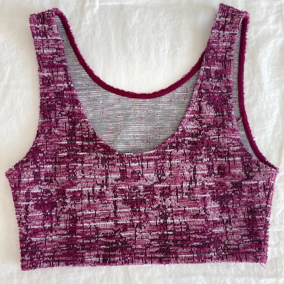 Free Press Textured Purple Crop Top - Picture 2 of 4